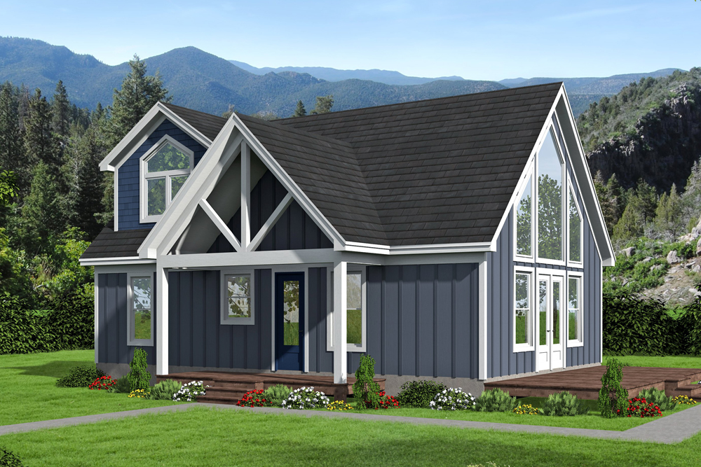 Cottage home (ThePlanCollection: Plan #196-1045)
