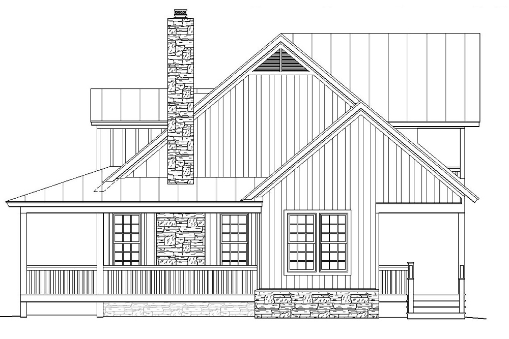 Home Plan Right Elevation of this 3-Bedroom,1990 Sq Ft Plan -196-1047