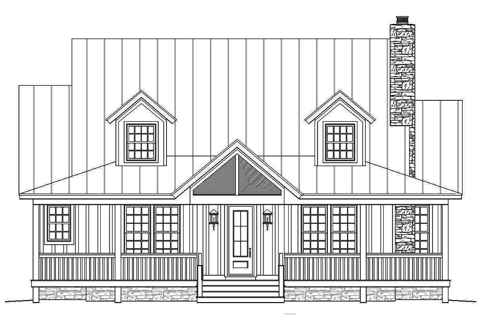 Home Plan Front Elevation of this 3-Bedroom,1990 Sq Ft Plan -196-1048