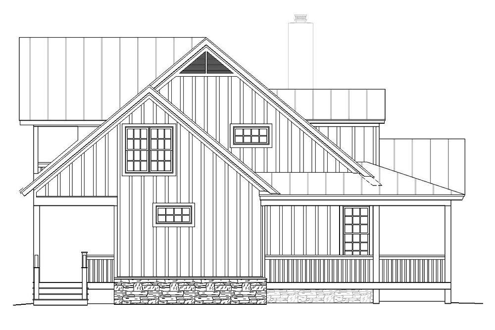 Home Plan Left Elevation of this 3-Bedroom,1990 Sq Ft Plan -196-1048