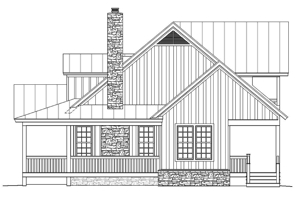 Home Plan Right Elevation of this 3-Bedroom,1990 Sq Ft Plan -196-1048