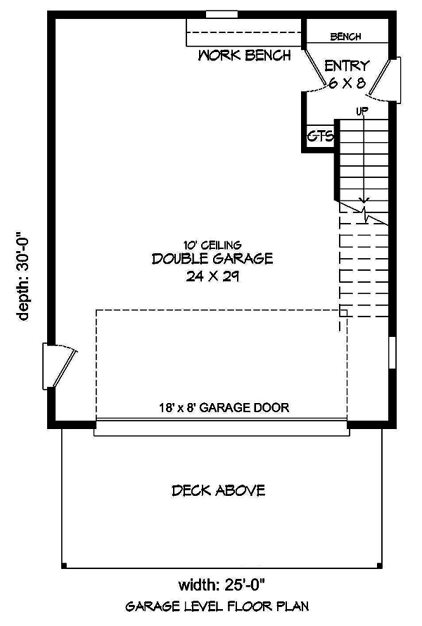 Floor Plan First Story of Contemporary Plan #196-1049