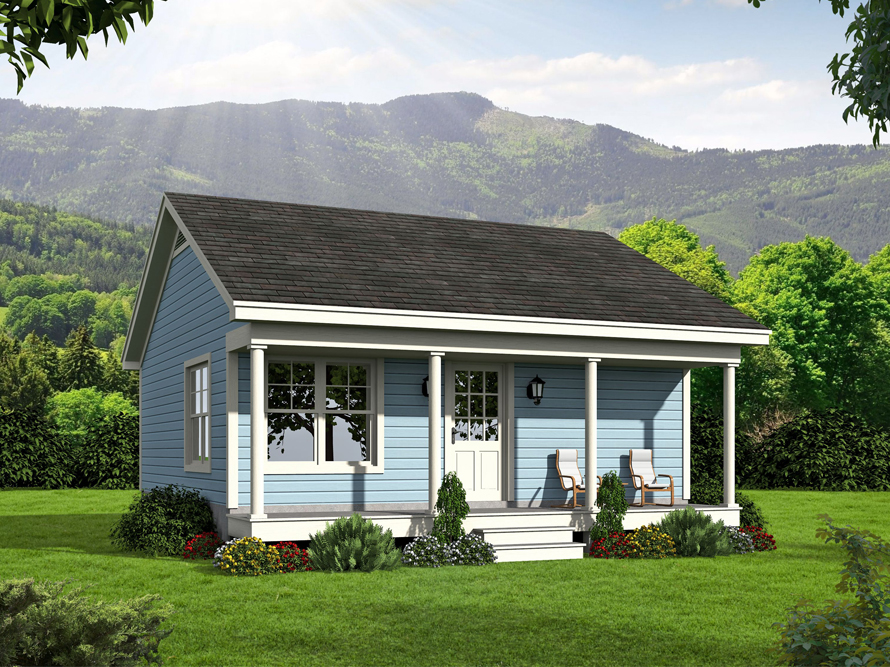 Small House plan (ThePlanCollection: House Plan #196-1050)