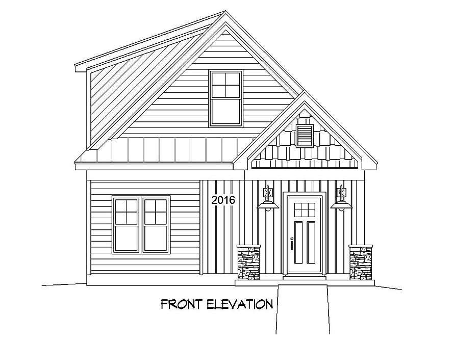 Home Plan Front Elevation of this 3-Bedroom,1979 Sq Ft Plan -196-1054