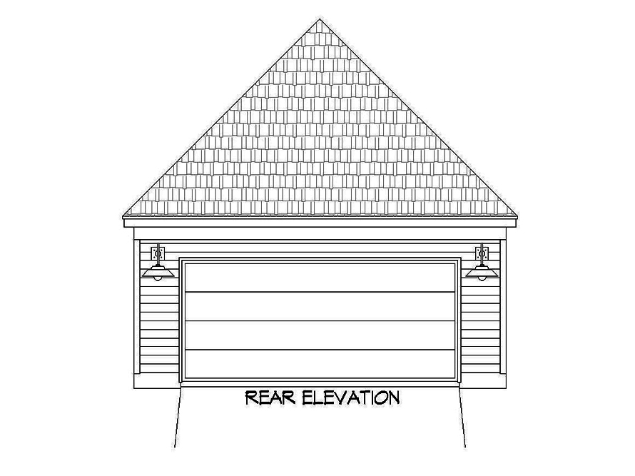 Home Plan Rear Elevation of this 3-Bedroom,1979 Sq Ft Plan -196-1054