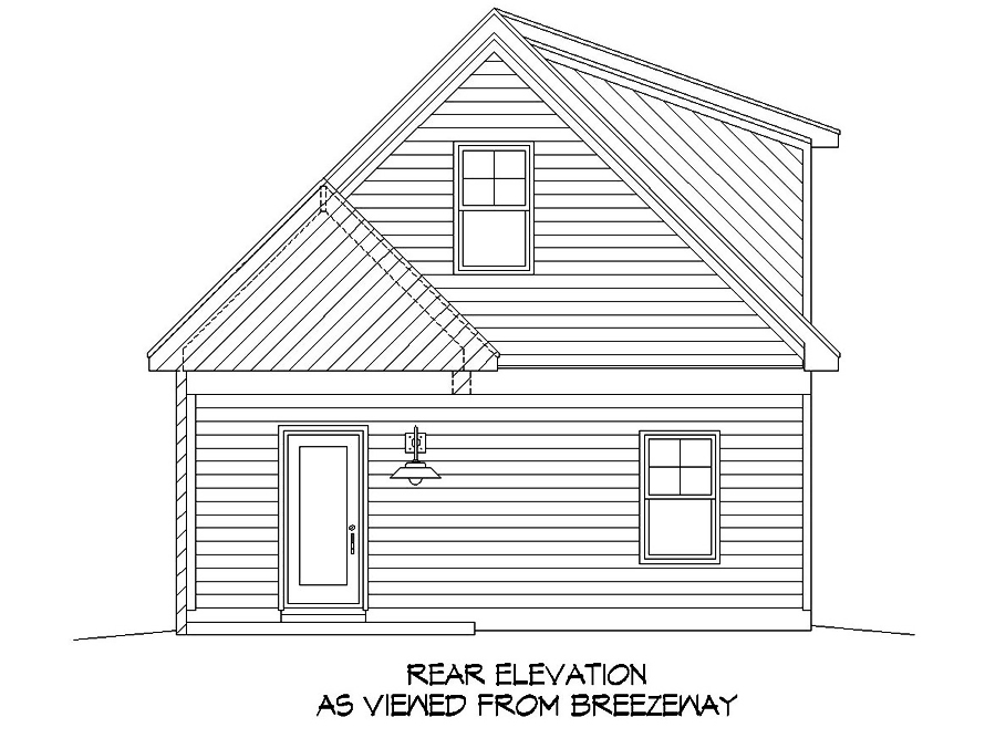 Home Plan Rear Elevation of this 3-Bedroom,1979 Sq Ft Plan -196-1054