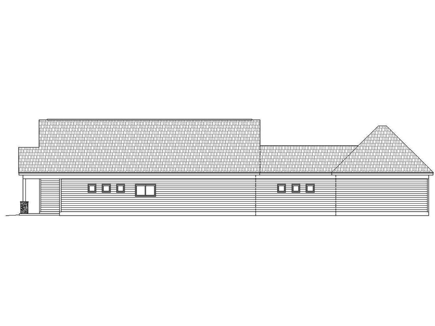 Home Plan Right Elevation of this 3-Bedroom,1979 Sq Ft Plan -196-1054
