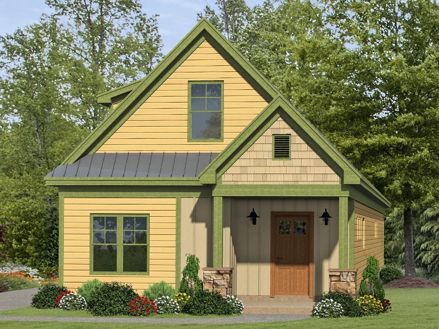 Cottage home (ThePlanCollection: Plan #196-1054)