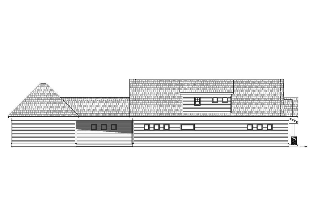 Home Plan Left Elevation of this 3-Bedroom,1997 Sq Ft Plan -196-1056