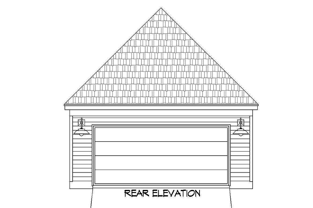 Home Plan Rear Elevation of this 3-Bedroom,1997 Sq Ft Plan -196-1056