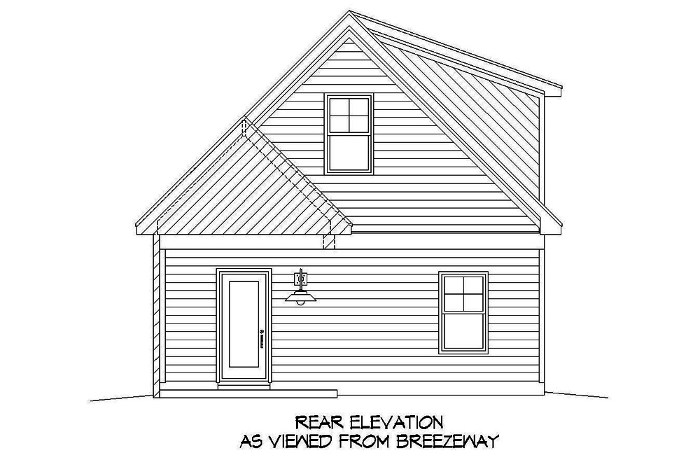 Home Plan Rear Elevation of this 3-Bedroom,1997 Sq Ft Plan -196-1056