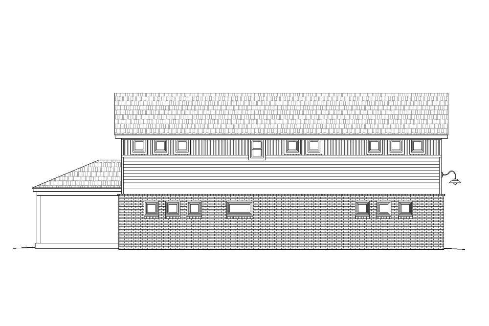 Home Plan Left Elevation of this 3-Bedroom,2622 Sq Ft Plan -196-1058