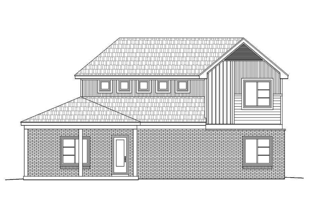 Home Plan Rear Elevation of this 3-Bedroom,2622 Sq Ft Plan -196-1058