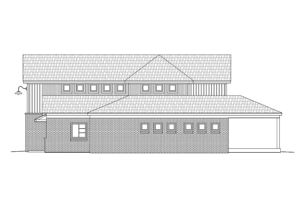 Home Plan Right Elevation of this 3-Bedroom,2622 Sq Ft Plan -196-1058