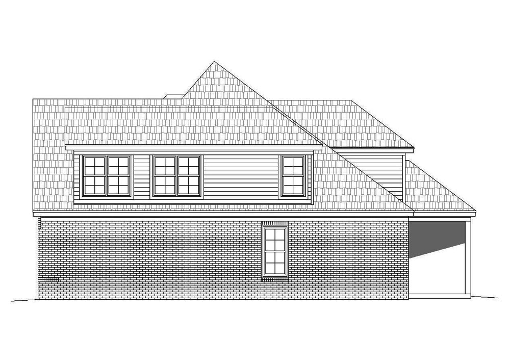Home Plan Right Elevation of this 4-Bedroom,2964 Sq Ft Plan -196-1060