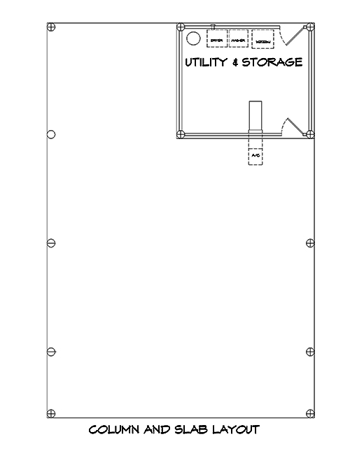 Floor Plan First Story of Vacation Homes Plan #196-1061