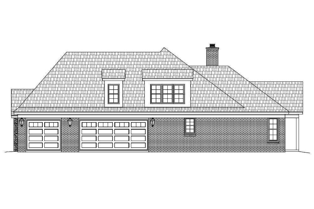 Home Plan Right Elevation of this 4-Bedroom,3500 Sq Ft Plan -196-1062