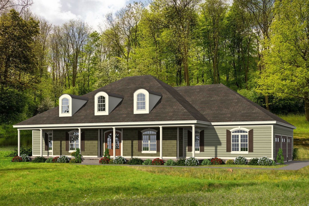 Ranch home (ThePlanCollection: Plan #196-1063)
