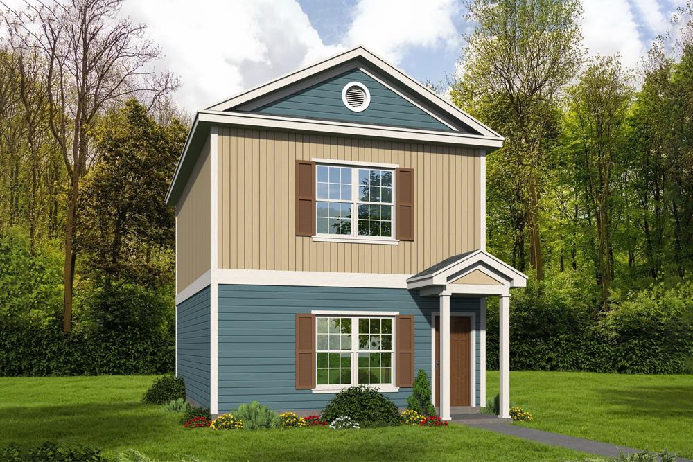 Traditional home (ThePlanCollection: Plan #196-1067)