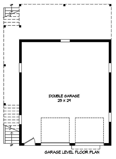Floor Plan Garage of Vacation Homes Plan #196-1068