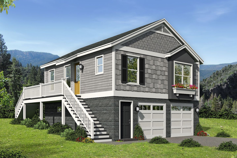 Vacation Homes home plan (ThePlanCollection: House Plan #196-1068)