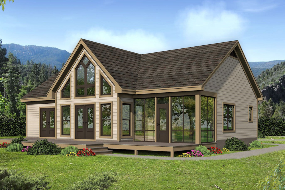 Front View of this 2-Bedroom, 1273 Sq Ft Plan - 196-1070