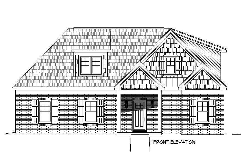 Home Plan Front Elevation of this 3-Bedroom,2591 Sq Ft Plan -196-1071
