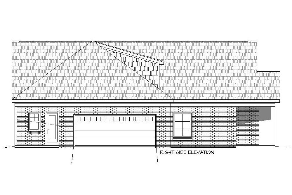Home Plan Right Elevation of this 3-Bedroom,2591 Sq Ft Plan -196-1071