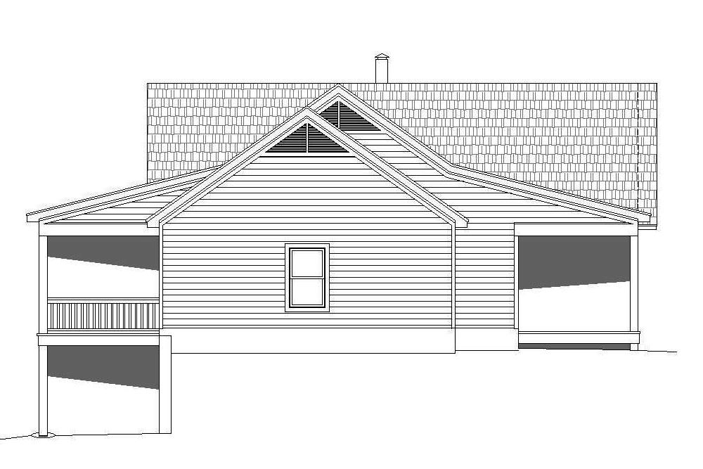 Home Plan Left Elevation of this 2-Bedroom,1650 Sq Ft Plan -196-1072