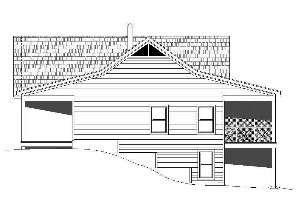 Home Plan Right Elevation of this 2-Bedroom,1650 Sq Ft Plan -196-1072