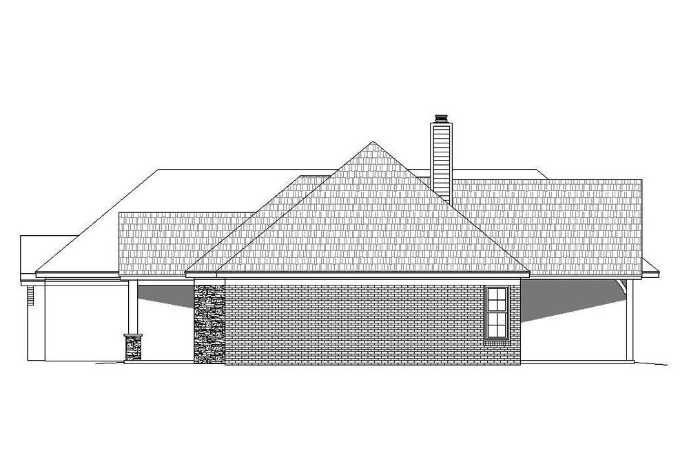 Home Plan Right Elevation of this 3-Bedroom,3292 Sq Ft Plan -196-1076