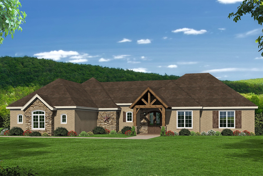 Luxury home (ThePlanCollection: Plan #196-1076)