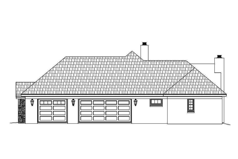 Home Plan Right Elevation of this 3-Bedroom,2816 Sq Ft Plan -196-1077