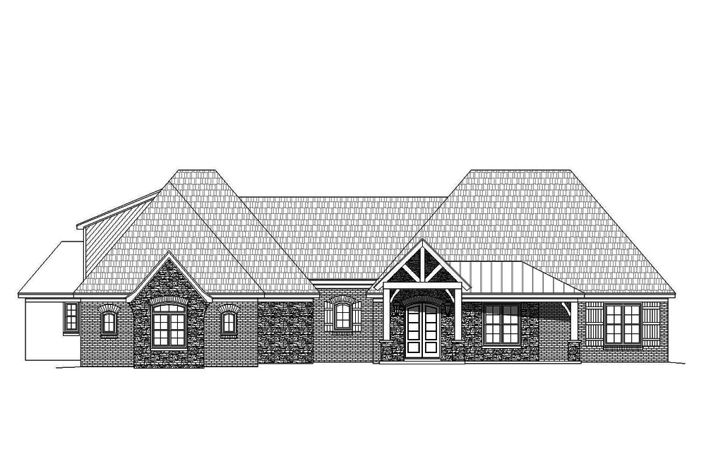 Home Plan Front Elevation of this 3-Bedroom,2895 Sq Ft Plan -196-1078