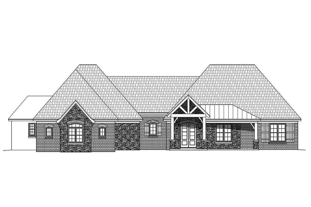 Home Plan Front Elevation of this 3-Bedroom,2820 Sq Ft Plan -196-1079