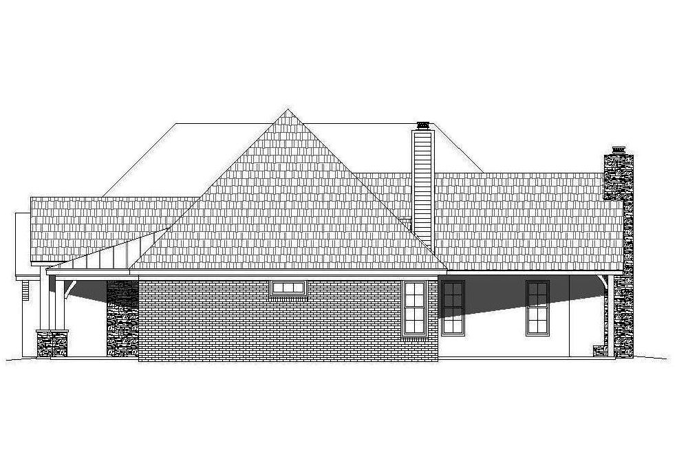 Home Plan Right Elevation of this 3-Bedroom,2820 Sq Ft Plan -196-1079