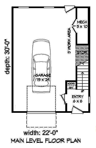 Floor Plan First Story of Modern Plan #196-1081