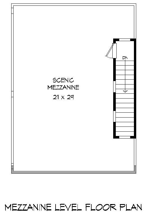 Floor Plan Fourth Story of Modern Plan #196-1081