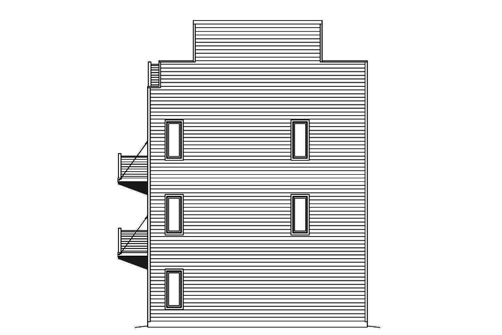 Home Plan Right Elevation of this 2-Bedroom,1457 Sq Ft Plan -196-1082
