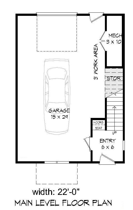 Floor Plan First Story of Modern Plan #196-1082