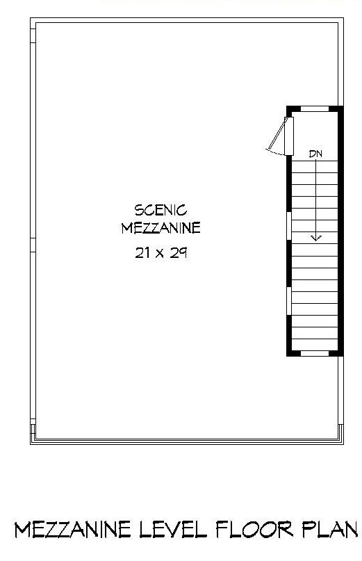 Floor Plan Fourth Story of Modern Plan #196-1082