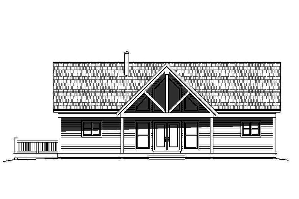 Home Plan Front Elevation of this 2-Bedroom,2000 Sq Ft Plan -196-1083