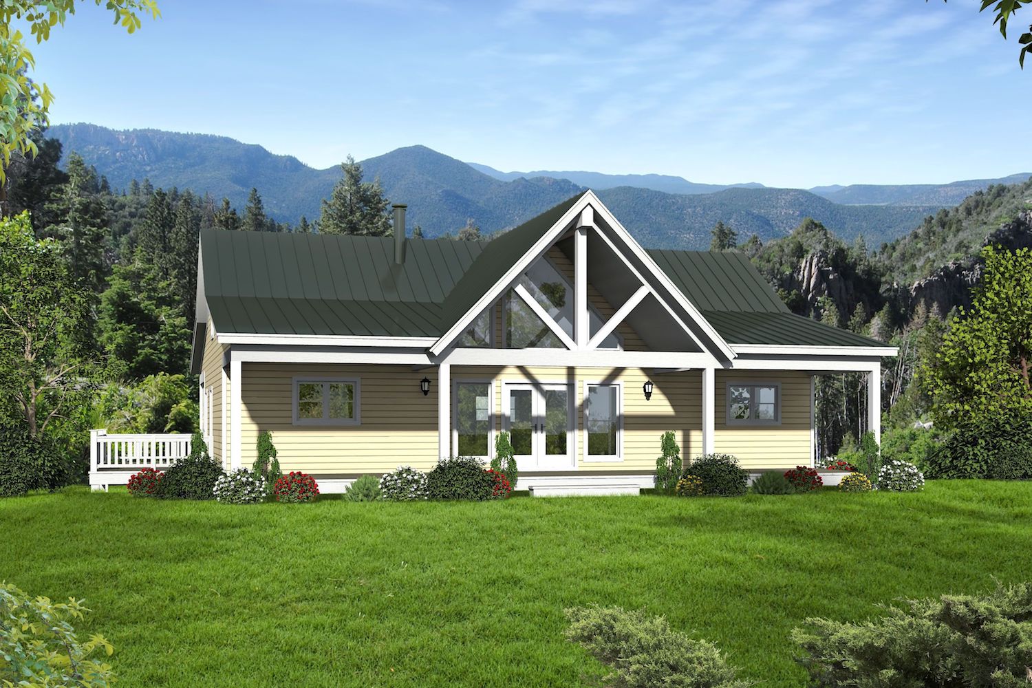 Traditional home plan (ThePlanCollection: House Plan #196-1083)