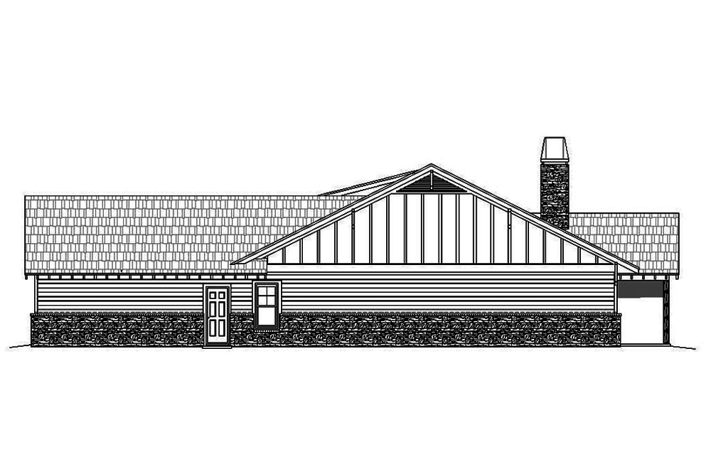 Home Plan Right Elevation of this 3-Bedroom,2095 Sq Ft Plan -196-1084