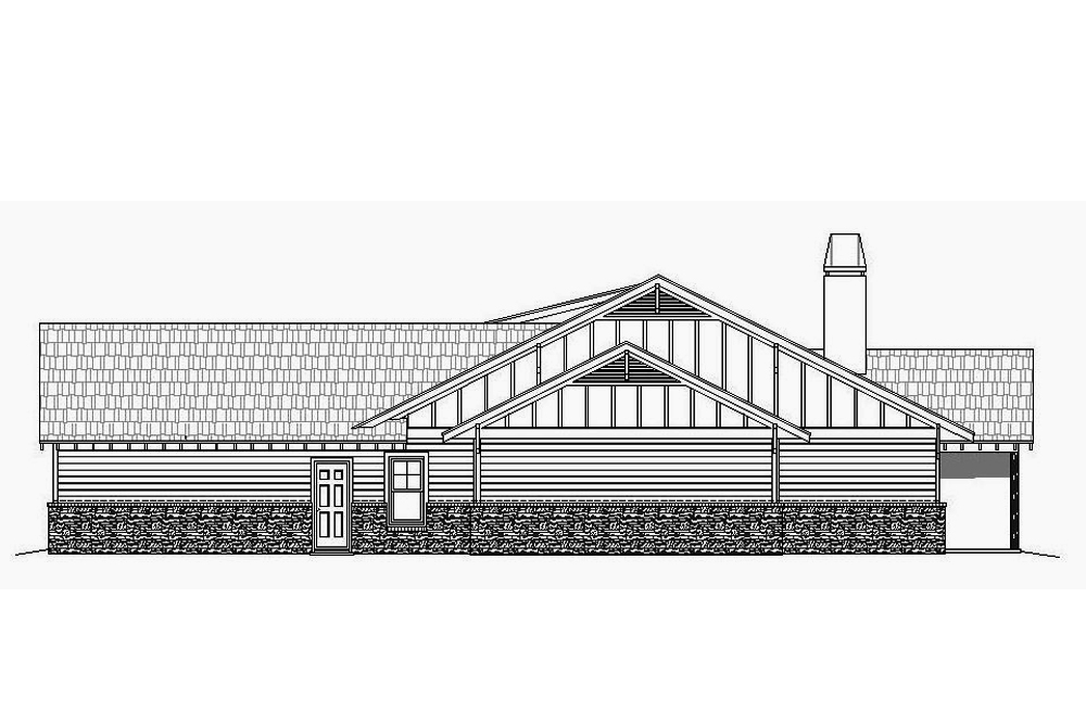 Home Plan Right Elevation of this 3-Bedroom,2095 Sq Ft Plan -196-1085