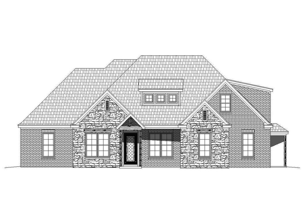 Home Plan Front Elevation of this 3-Bedroom,2850 Sq Ft Plan -196-1092
