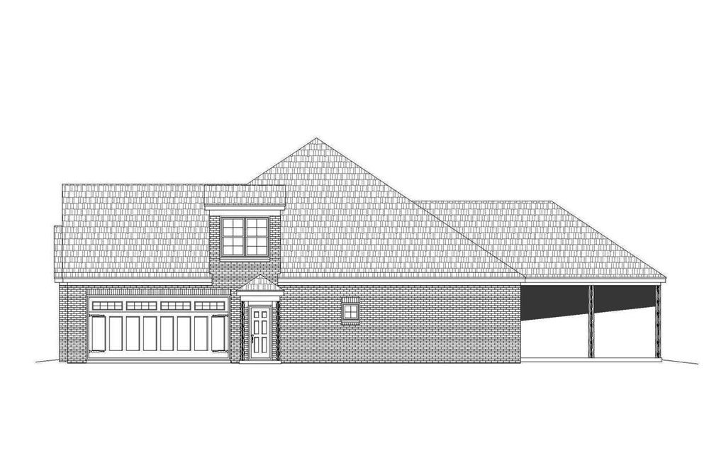 Home Plan Right Elevation of this 3-Bedroom,2850 Sq Ft Plan -196-1092