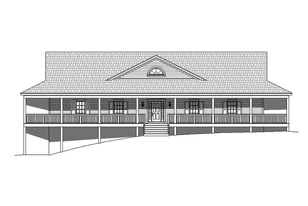 Home Plan Front Elevation of this 3-Bedroom,2382 Sq Ft Plan -196-1095