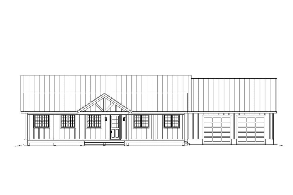 Home Plan Front Elevation of this 2-Bedroom,2347 Sq Ft Plan -196-1097
