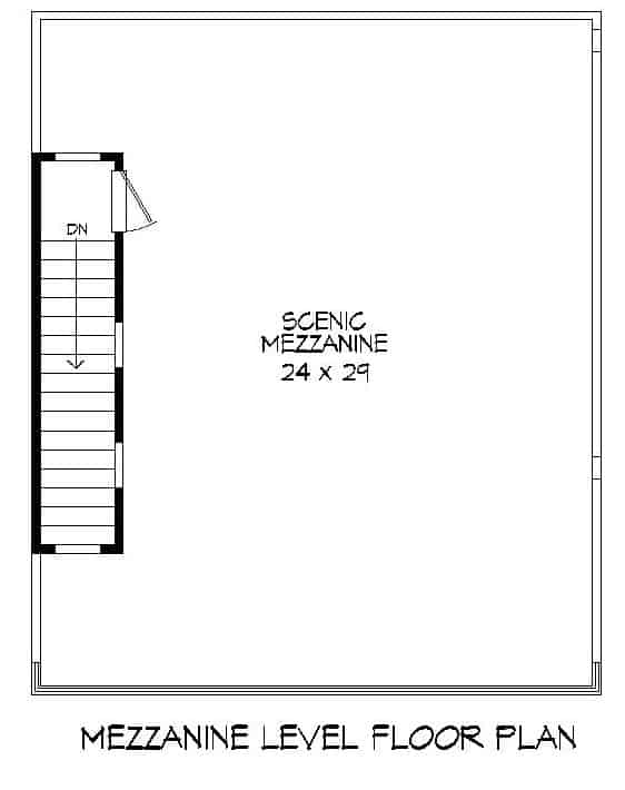 Floor Plan Fourth Story of Modern Plan #196-1102